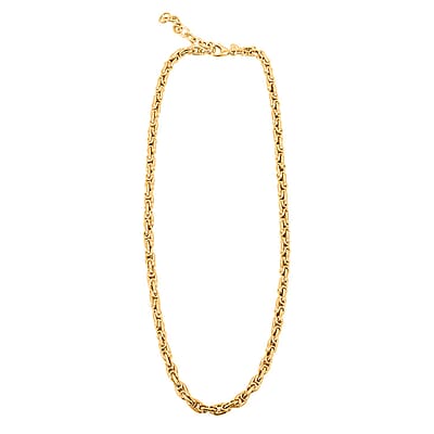Italian 10K Yellow Gold Diamond-Cut And Polished Rolling Byzantine Necklace 18-20 Inches 10.21 Grams