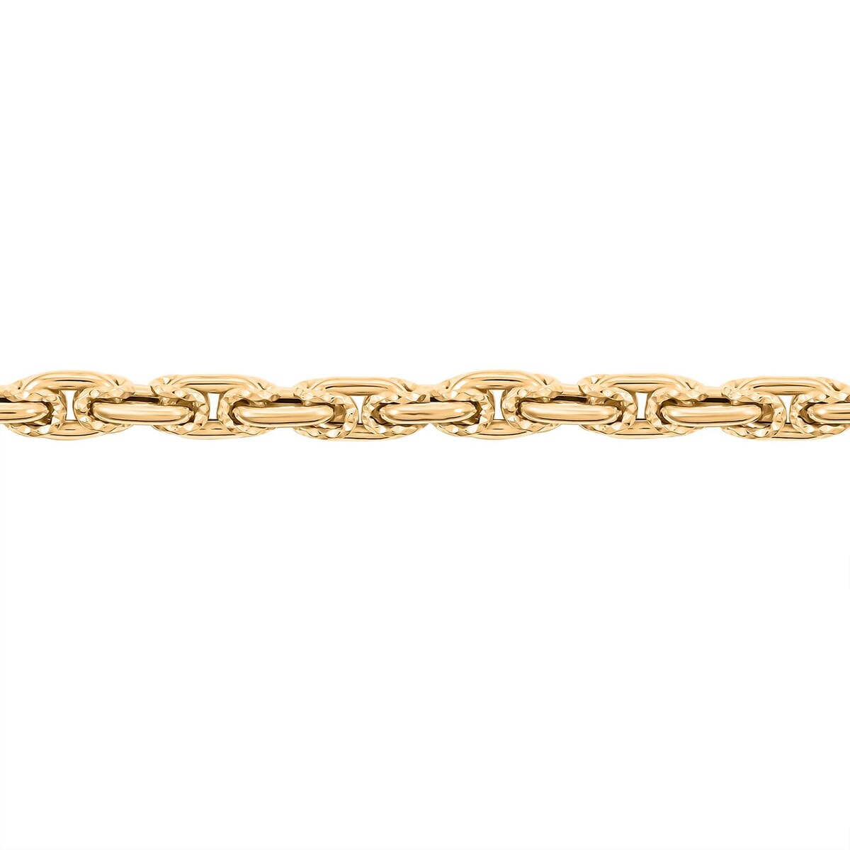 Italian 10K Yellow Gold Diamond-Cut And Polished Rolling Byzantine Bracelet (7.50 In) 4.35 Grams image number 3