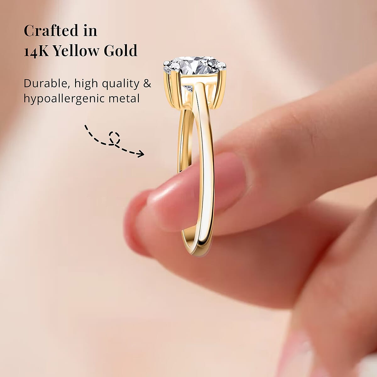 IGI Certified Luxuriant Lab Grown Diamond E-F VS 4.00 ctw Solitaire Ring in 14K Yellow Gold (Size 7.0) image number 7
