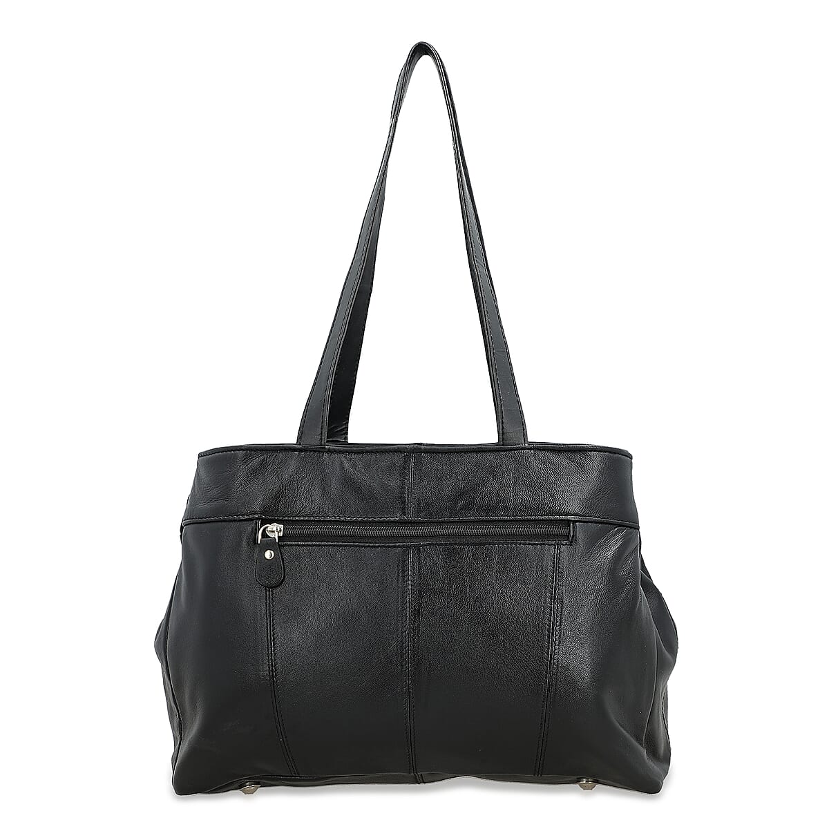 Black Genuine Leather Bag with Shoulder Strap image number 0