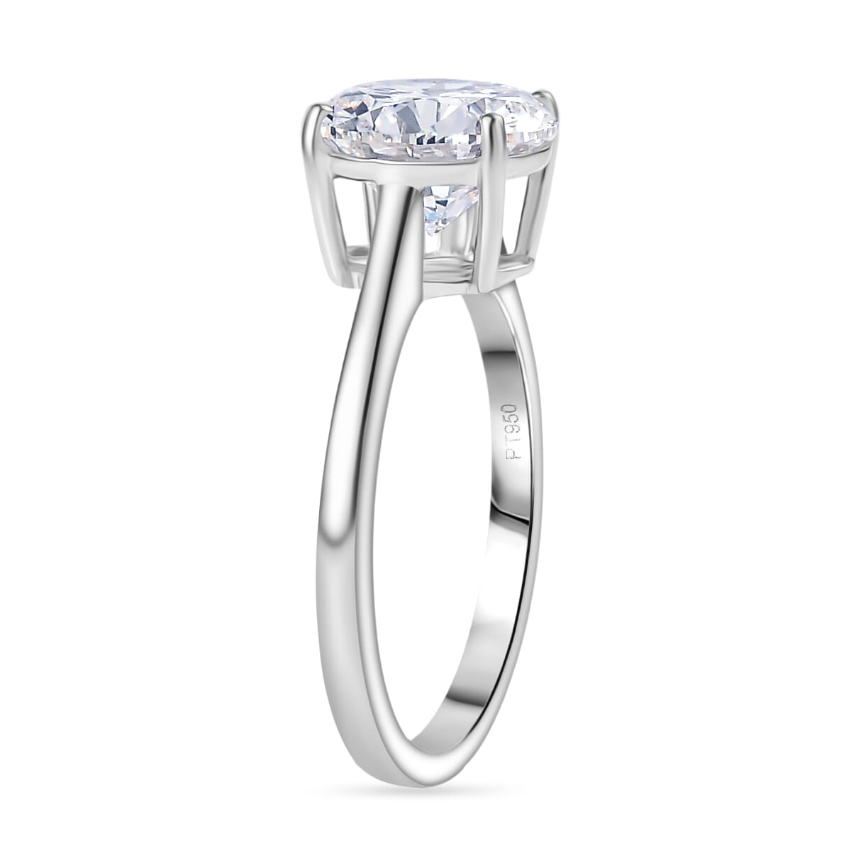 IGI Certified Luxuriant Lab Grown Diamond E-F VS 4.00 ctw Solitaire Ring in 950 Platinum (Size 11.0) image number 3