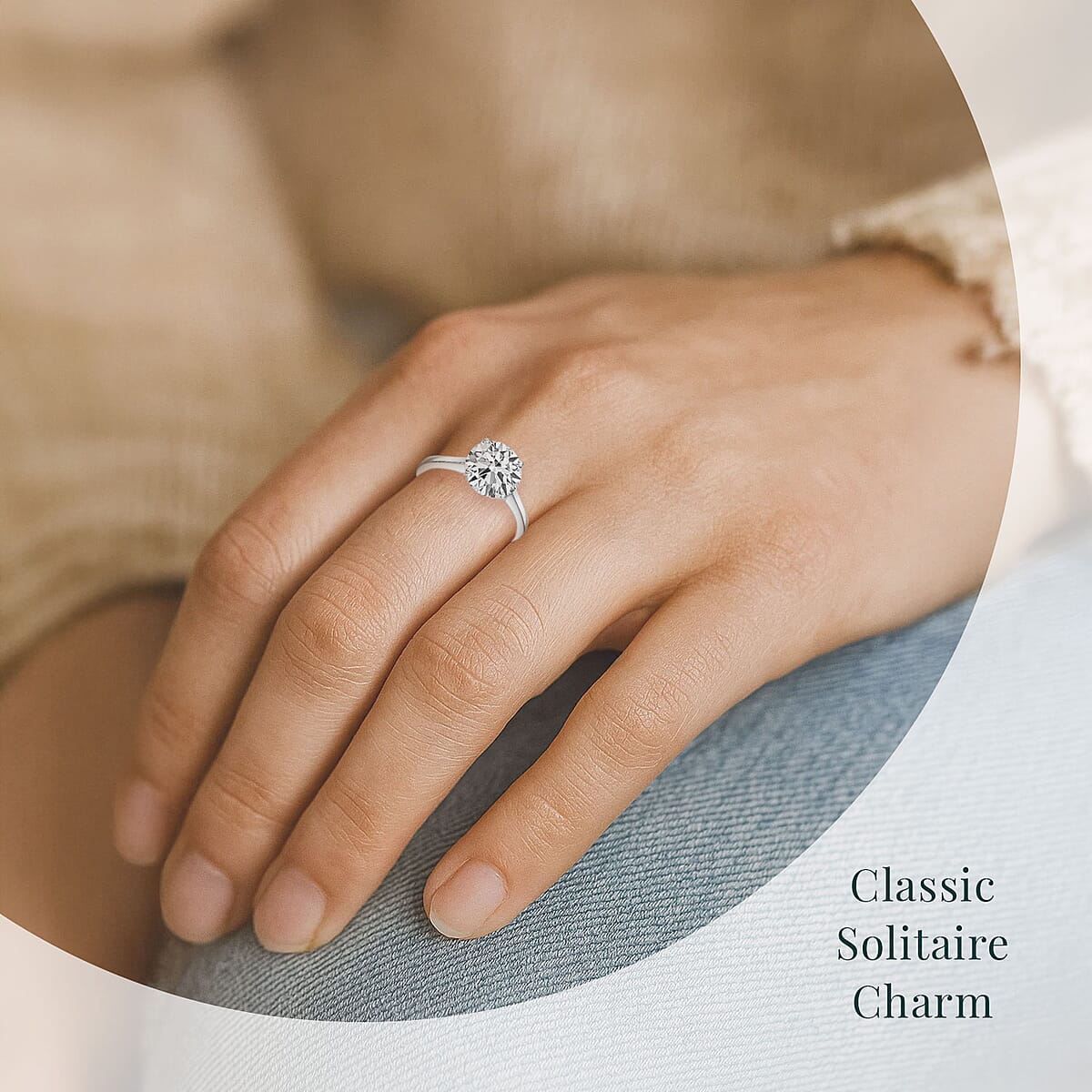 IGI Certified Luxuriant Lab Grown Diamond E-F VS 4.00 ctw Solitaire Ring in 950 Platinum (Size 12.0) image number 1