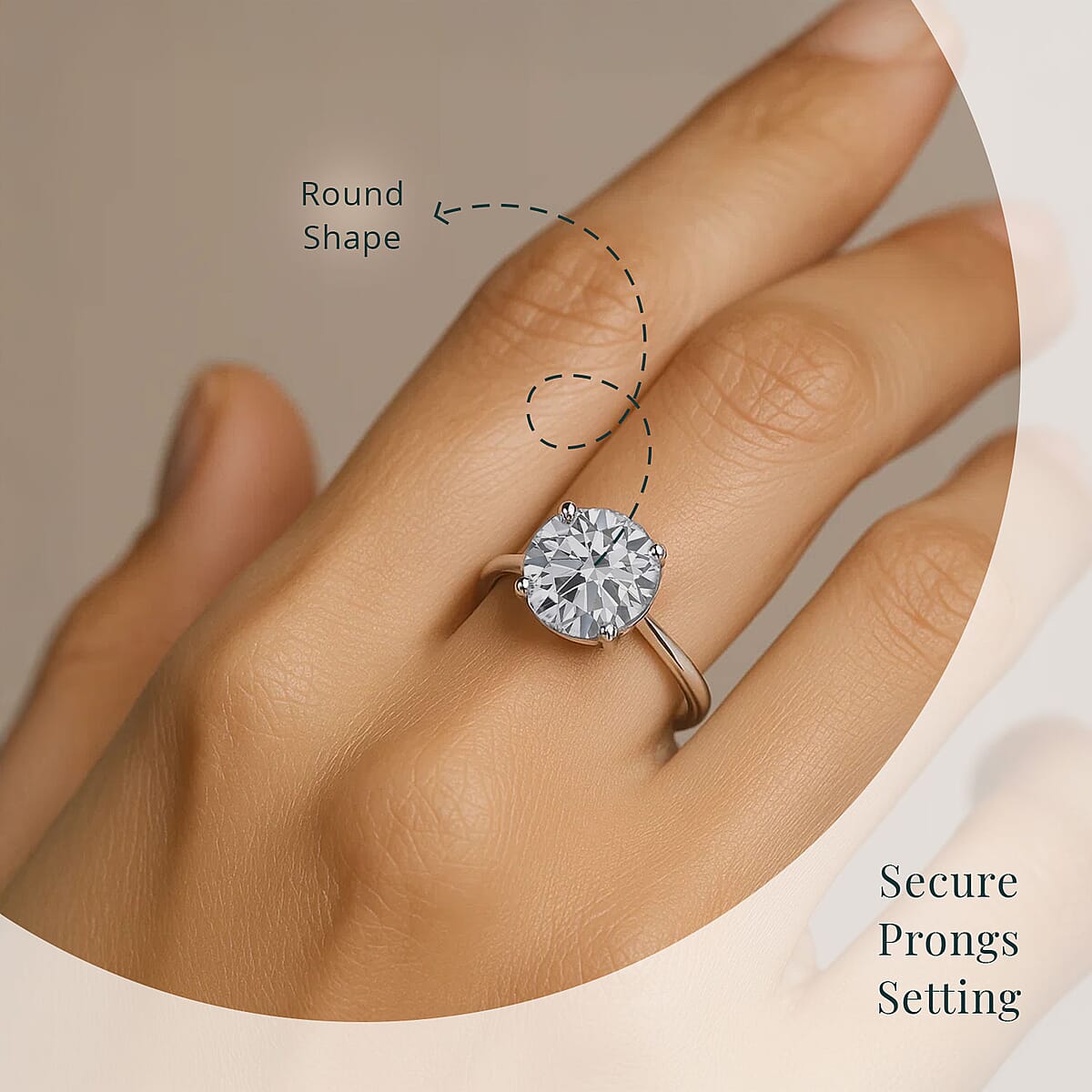 IGI Certified Luxuriant Lab Grown Diamond E-F VS 4.00 ctw Solitaire Ring in 950 Platinum (Size 12.0) image number 4