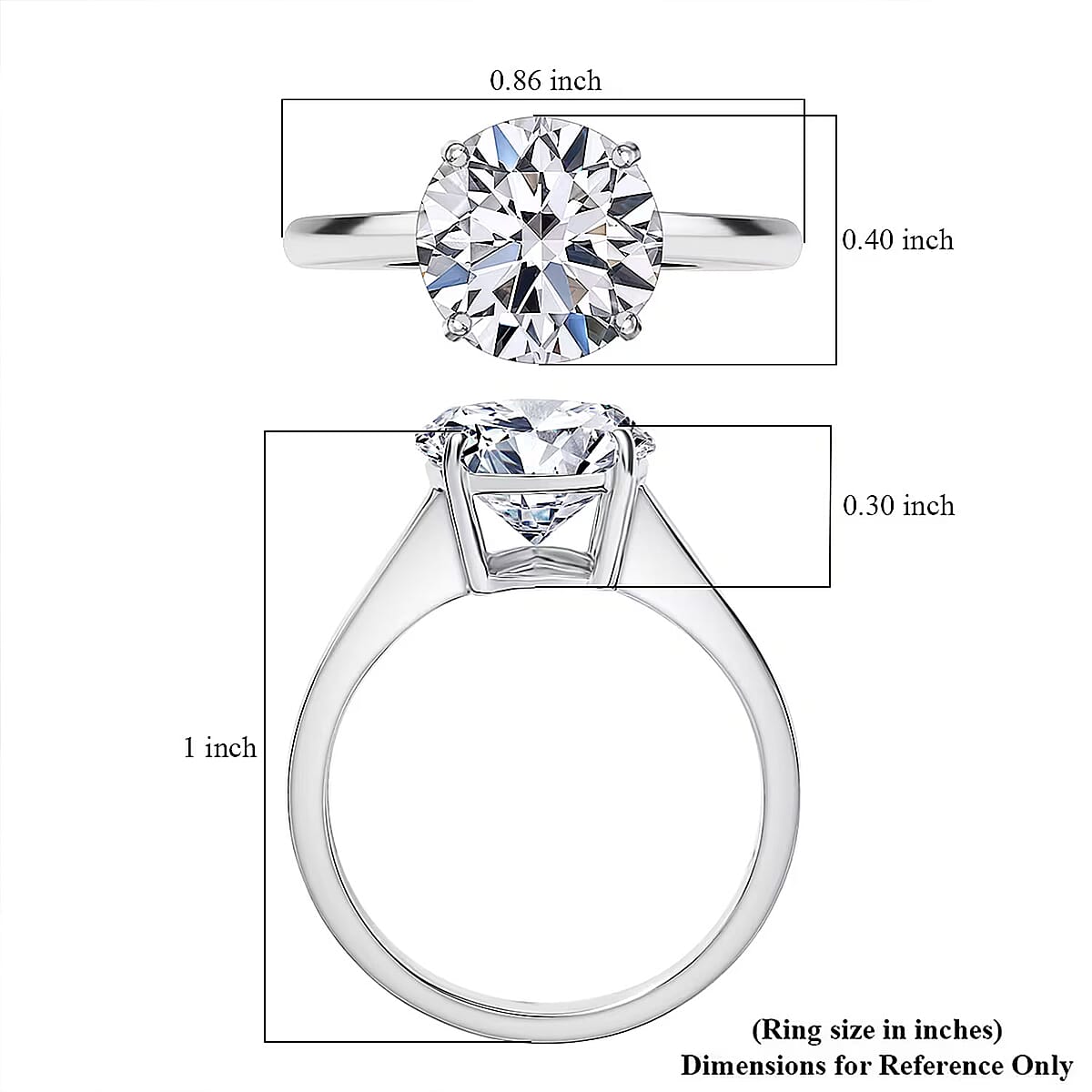 IGI Certified Luxuriant Lab Grown Diamond E-F VS 4.00 ctw Solitaire Ring in 950 Platinum (Size 12.0) image number 6