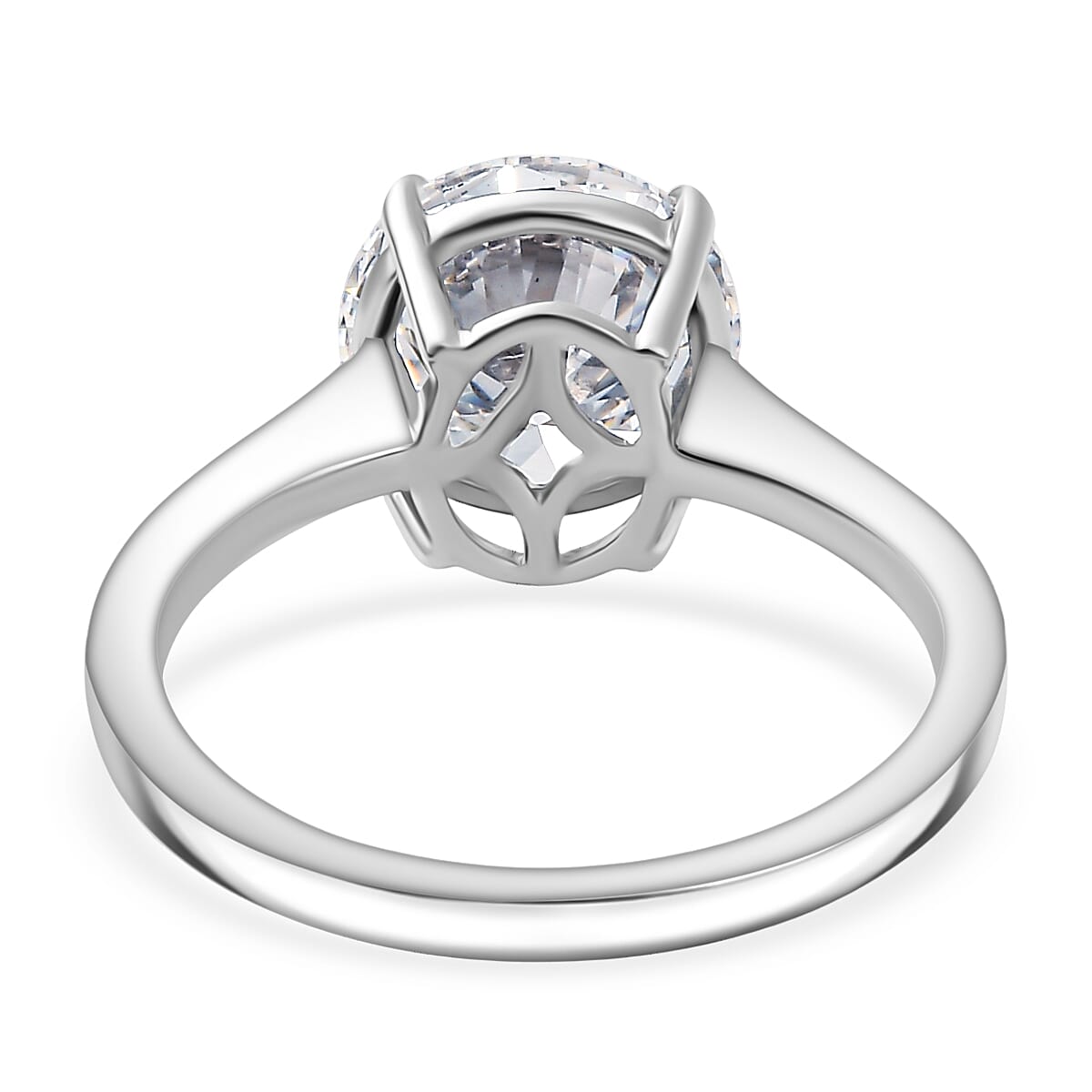 IGI Certified Luxuriant Lab Grown Diamond E-F VS 4.00 ctw Solitaire Ring in 950 Platinum (Size 4.0) image number 4