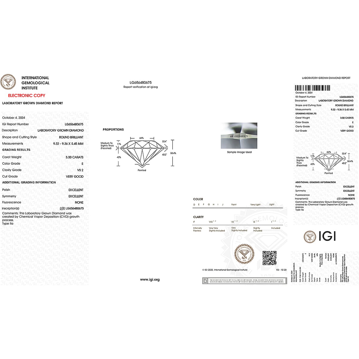 IGI Certified Luxuriant Lab Grown Diamond E-F VS 4.00 ctw Solitaire Ring in 950 Platinum (Size 4.0) image number 6