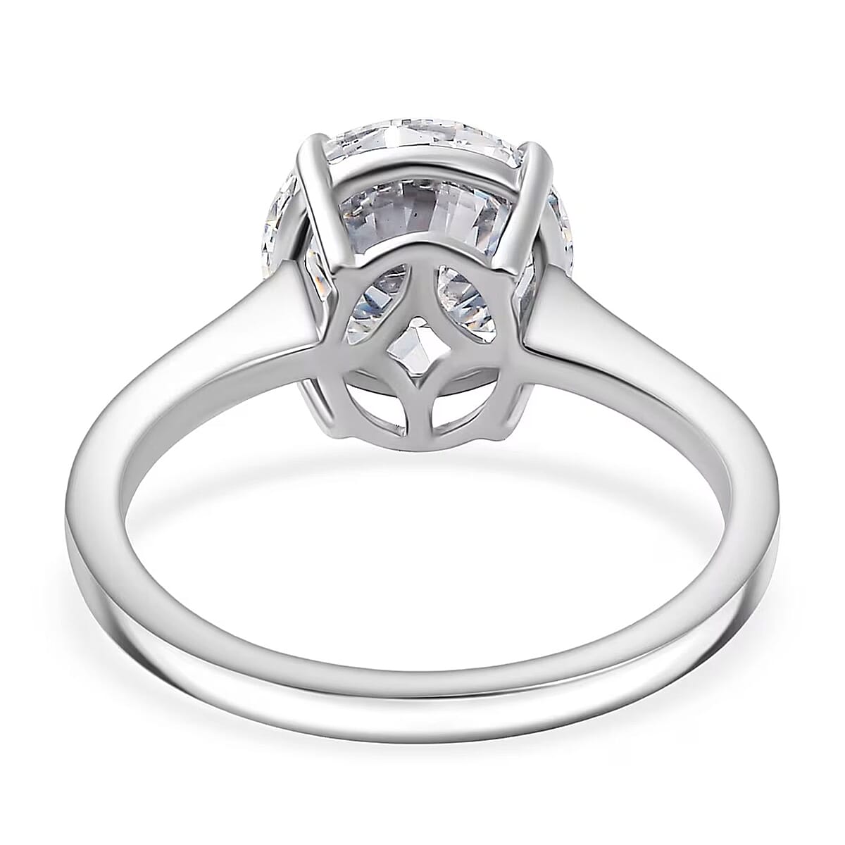 IGI Certified Luxuriant Lab Grown Diamond E-F VS 4.00 ctw Solitaire Ring in 950 Platinum (Size 6.5) image number 9