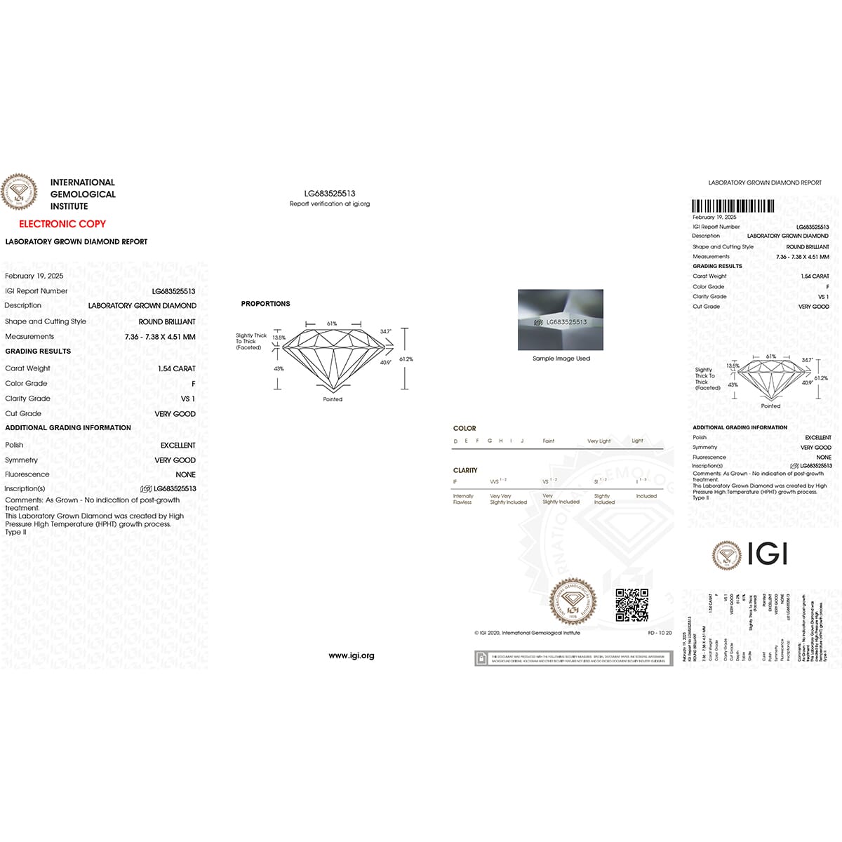 IGI Certified Luxuriant Lab Grown Diamond E-F VS Solitaire Stud Earrings in 14K Yellow Gold 4.00 ctw image number 2