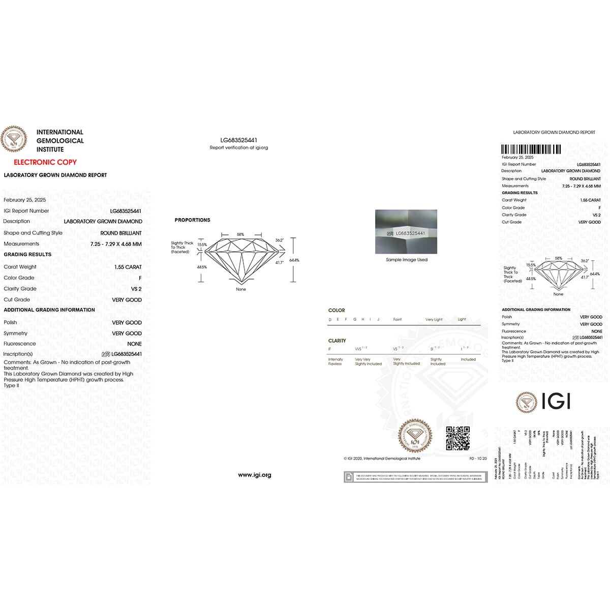 IGI Certified Luxuriant Lab Grown Diamond E-F VS Solitaire Stud Earrings in 14K Yellow Gold 4.00 ctw image number 11
