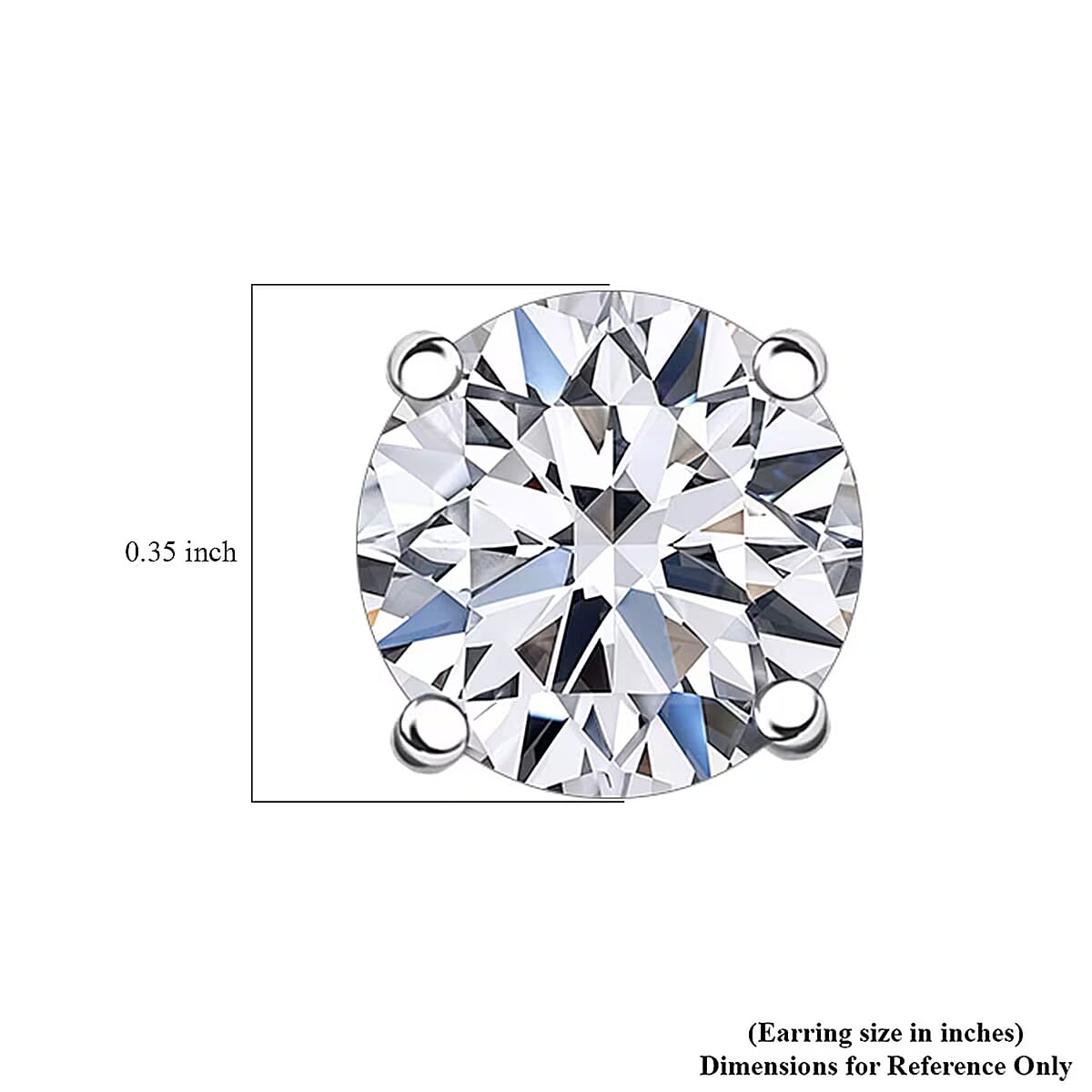 IGI Certified Luxuriant Lab Grown Diamond E-F VS 4.00 ctw Solitaire Stud Earrings in 950 Platinum image number 2