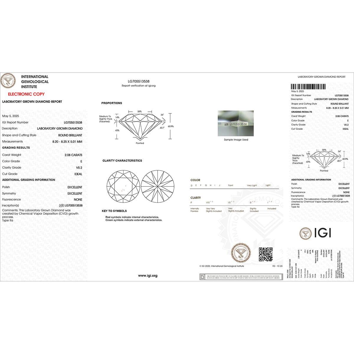 IGI Certified Luxuriant Lab Grown Diamond E-F VS 4.00 ctw Solitaire Stud Earrings in 950 Platinum image number 5