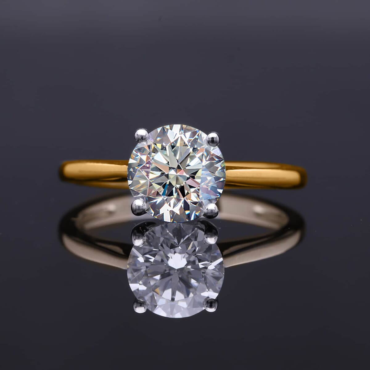 Luxuriant Lab Grown Diamond E-F VS 1.00 ctw Solitaire Ring in 18K Vermeil Yellow Gold Over Sterling Silver (Size 10.0) image number 1