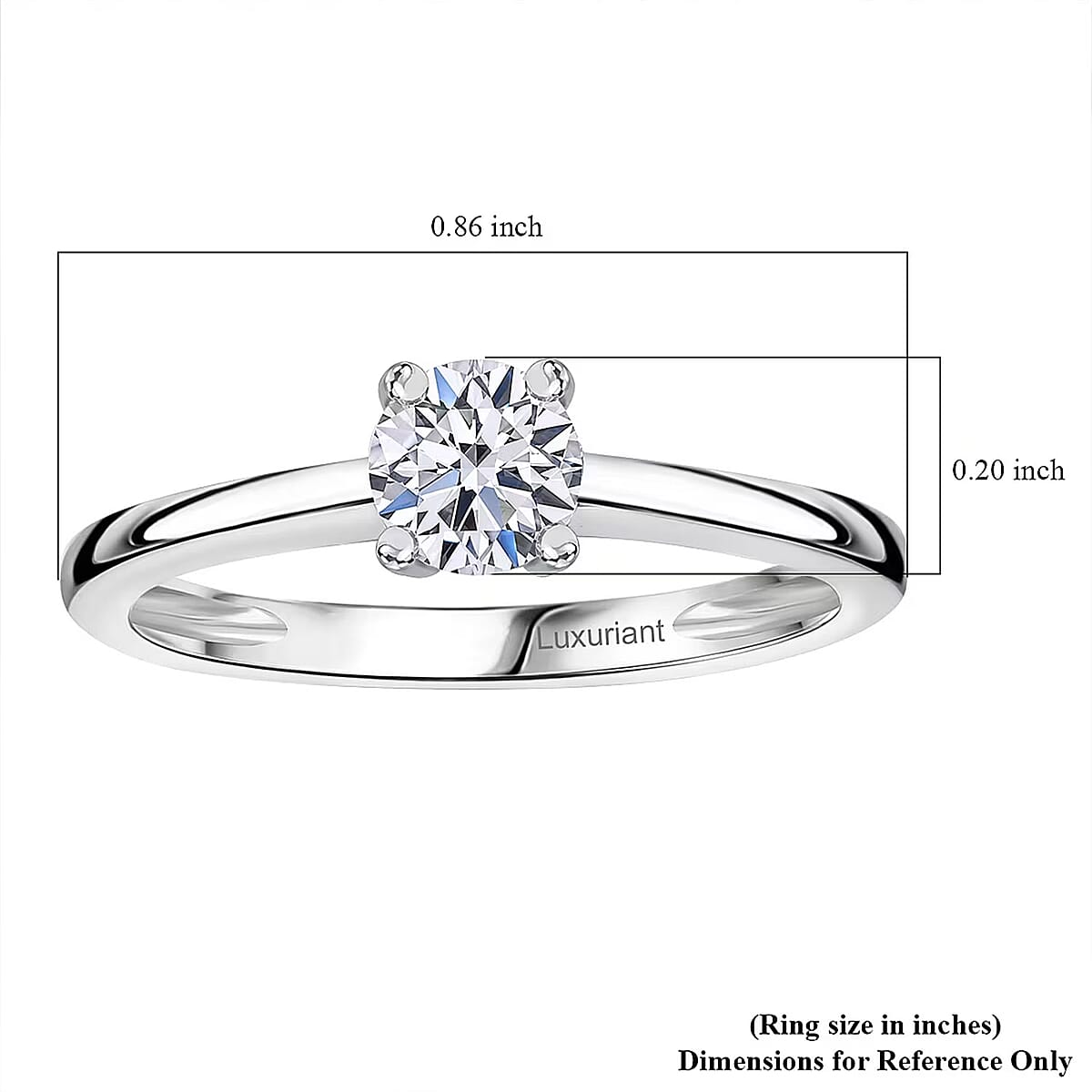 IGI Certified Luxuriant Lab Grown Diamond E-F VS 1.00 ctw Solitaire Ring in Rhodium Over Sterling Silver (Size 5.0) image number 6