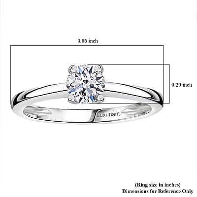 IGI Certified Luxuriant Lab Grown Diamond E-F VS 1.00 ctw Solitaire Ring in Rhodium Over Sterling Silver (Size 6.0)