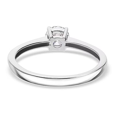 IGI Certified Luxuriant Lab Grown Diamond E-F VS 1.00 ctw Solitaire Ring in Rhodium Over Sterling Silver (Size 6.0)