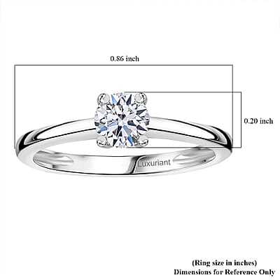 IGI Certified Luxuriant Lab Grown Diamond E-F VS 1.00 ctw Solitaire Ring in Rhodium Over Sterling Silver (Size 6.5)