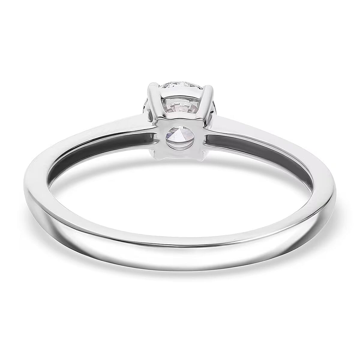 IGI Certified Luxuriant Lab Grown Diamond E-F VS 1.00 ctw Solitaire Ring in Rhodium Over Sterling Silver (Size 8.0) image number 7