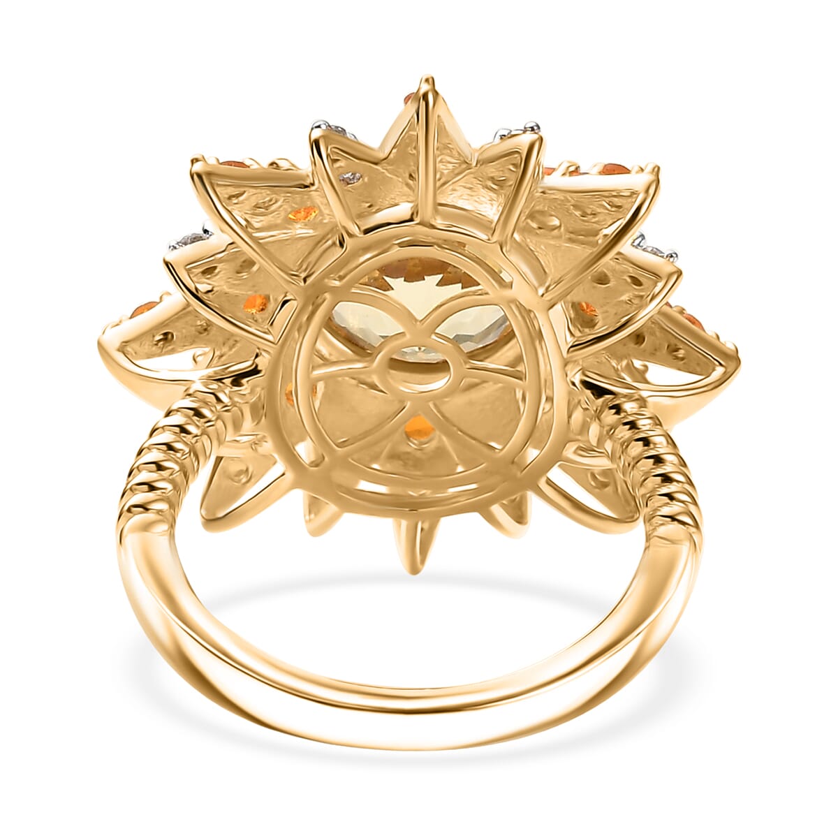 D'Joy Yellow Labradorite and Multi Gemstone 4.40 ctw Starfire Radiance Ring in 18K Vermeil Yellow Gold Over Sterling Silver (Size 10.0) image number 4