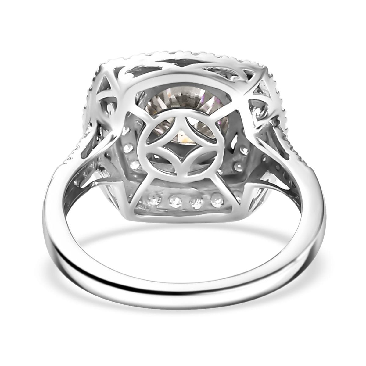D'Joy Moissanite 2.60 ctw Ring in Rhodium Over Sterling Silver (Size 11.0)  image number 4