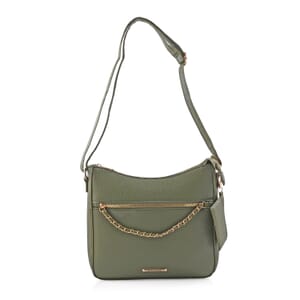 Alexis Bendel Olive Faux Leather Shoulder Bag