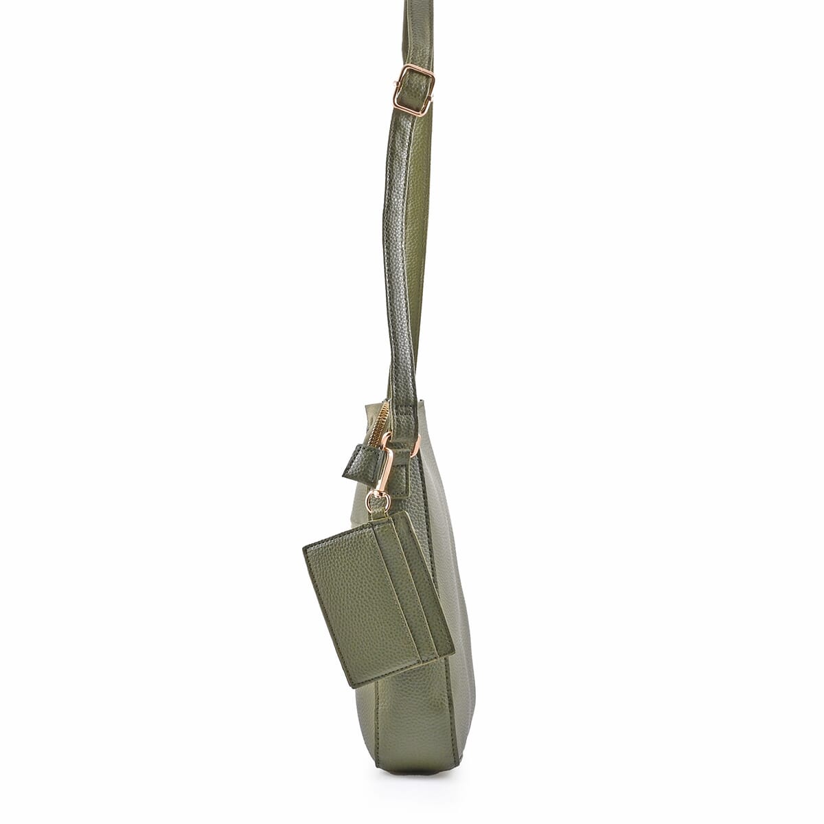 Alexis Bendel Olive Faux Leather Shoulder Bag image number 1