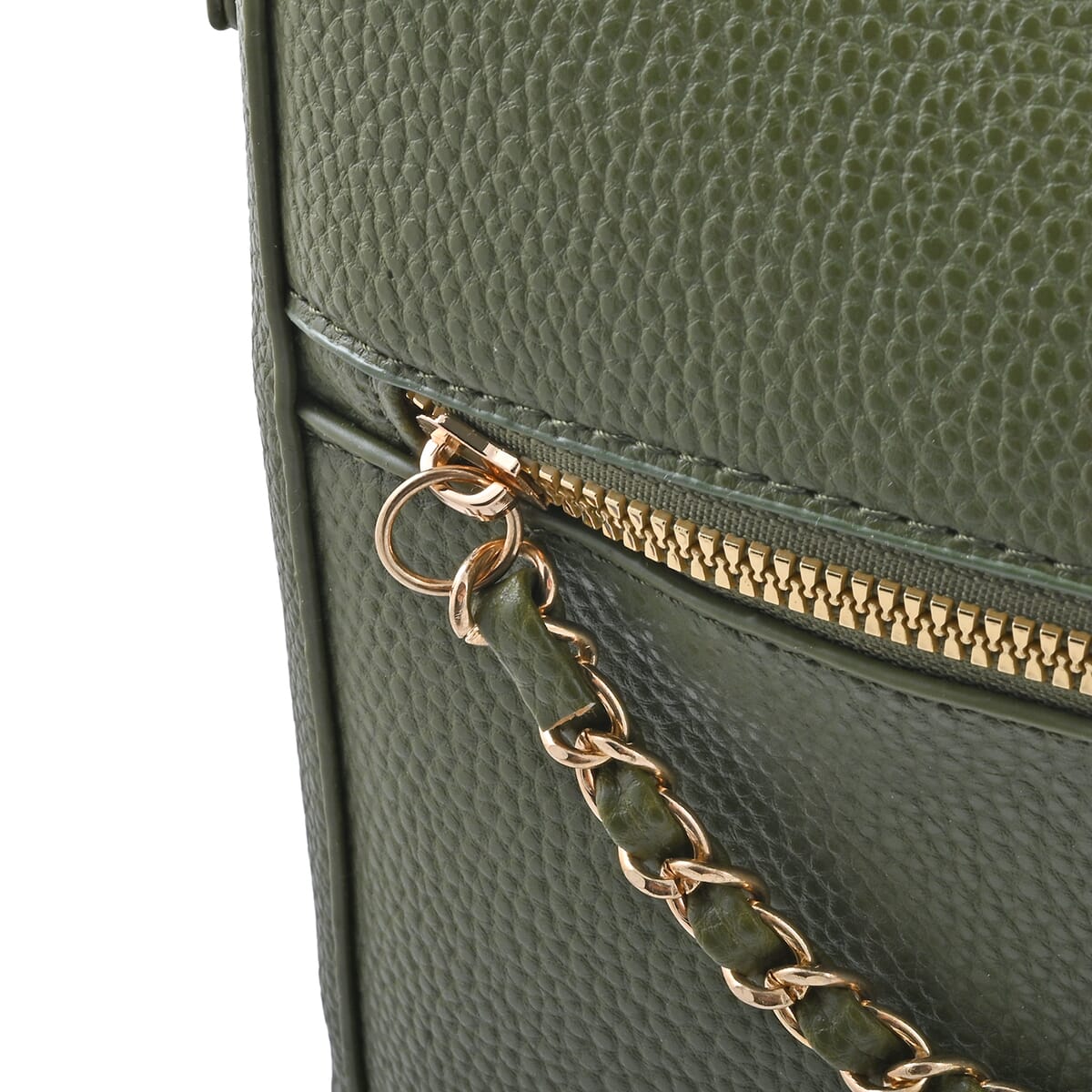 Alexis Bendel Olive Faux Leather Shoulder Bag image number 4