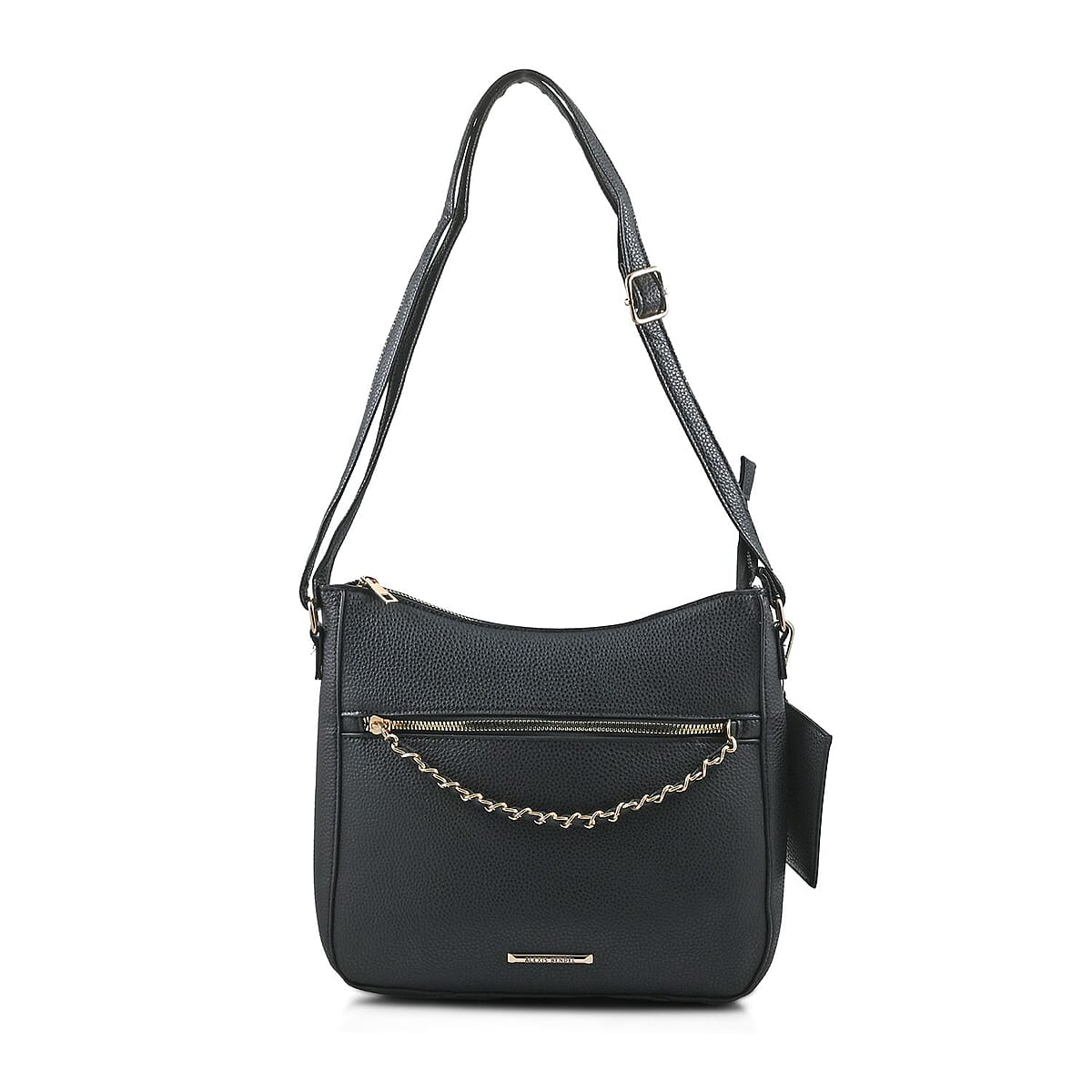 Alexis Bendel Black Faux Leather Shoulder Bag image number 0