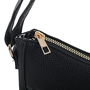 Alexis Bendel Black Faux Leather Shoulder Bag