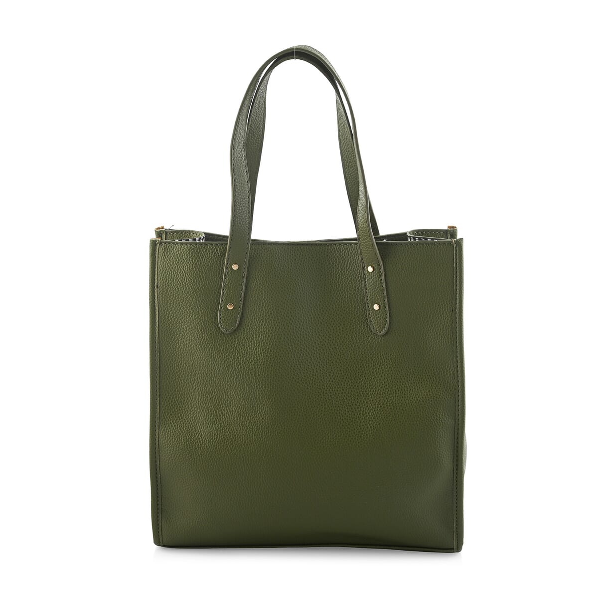 Alexis Bendel Olive Faux Leather Shoulder Bag with Top Handle image number 1