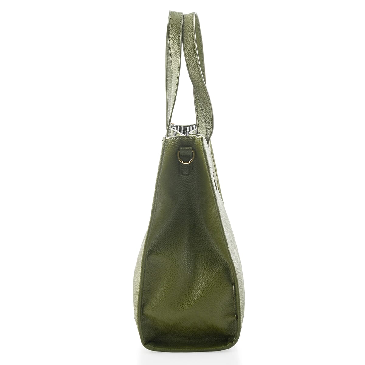 Alexis Bendel Olive Faux Leather Shoulder Bag with Top Handle image number 3