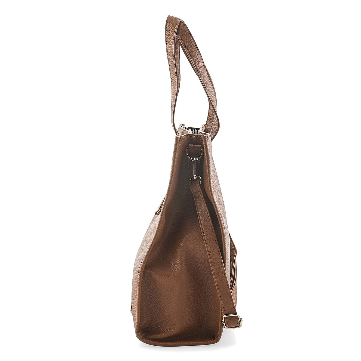 Alexis Bendel Brown Faux Leather Shoulder Bag with Top Handle image number 2