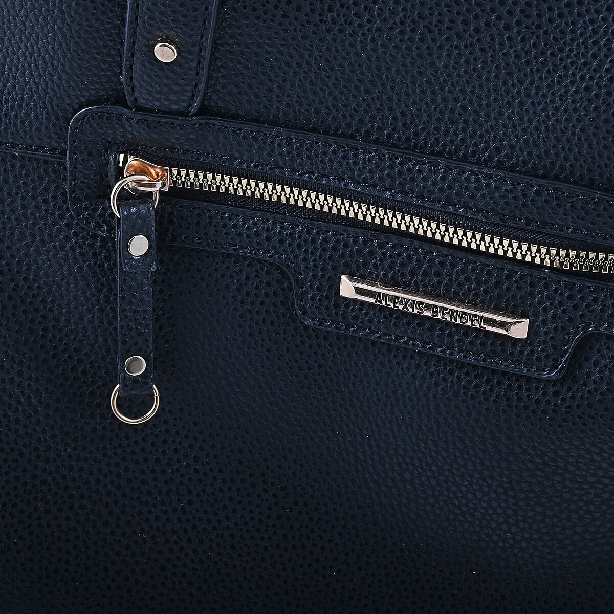 Alexis Bendel Black Faux Leather Shoulder Bag with Top Handle image number 6