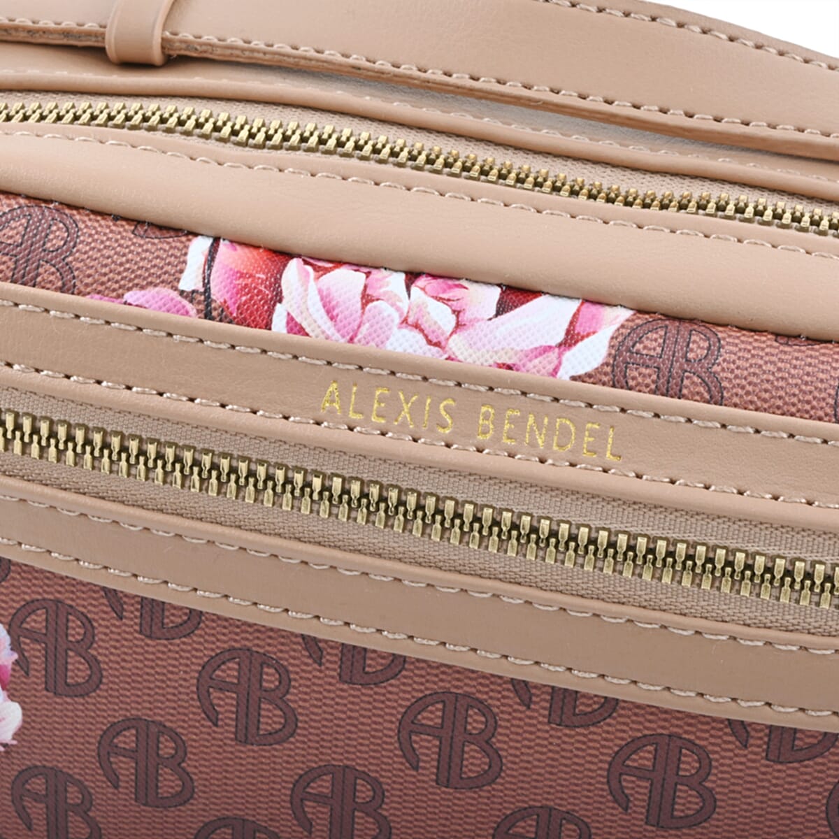 Alexis Bendel Brown Floral Faux Leather Crossbody Bag image number 4
