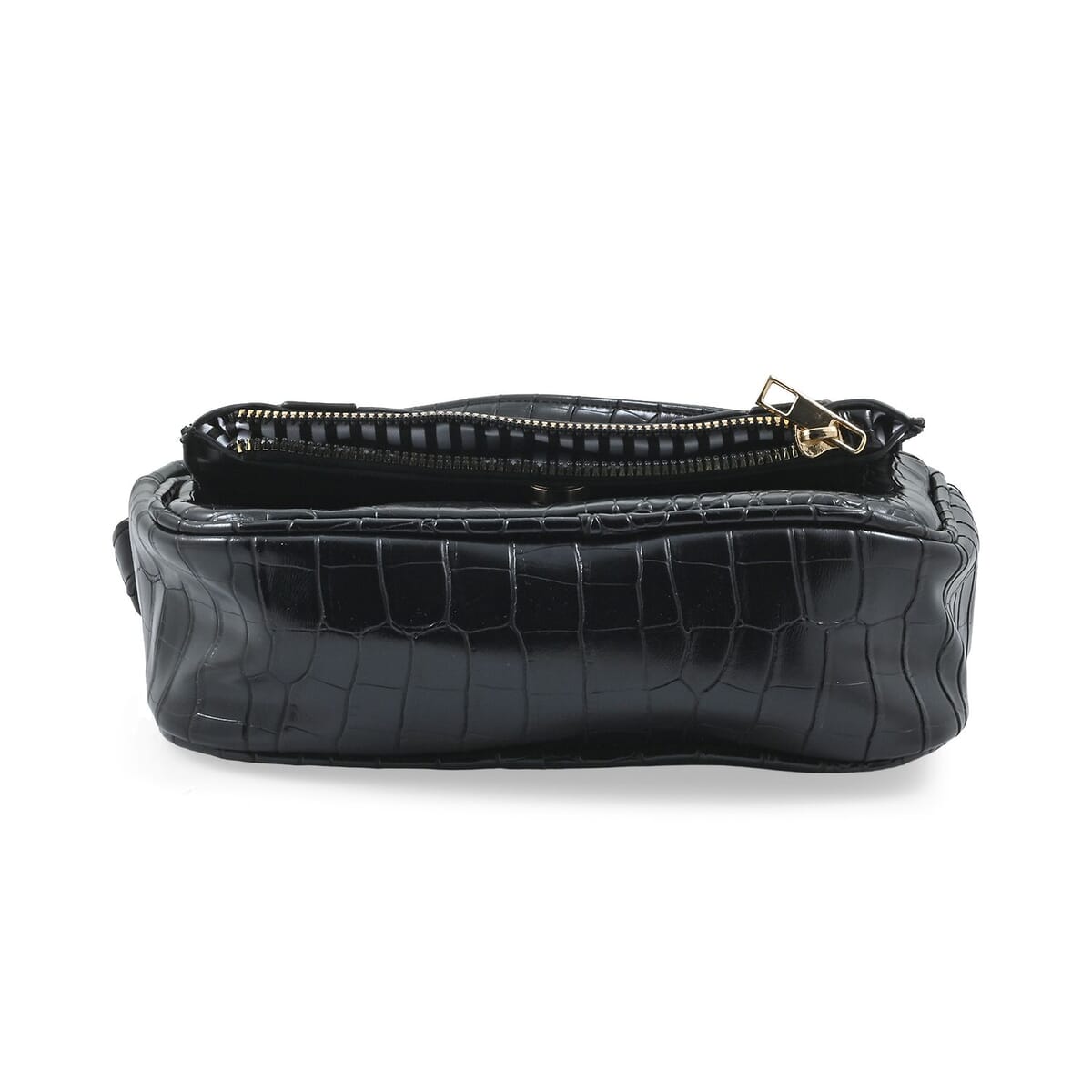Alexis Bendel Black Faux Leather Crossbody Bag image number 3