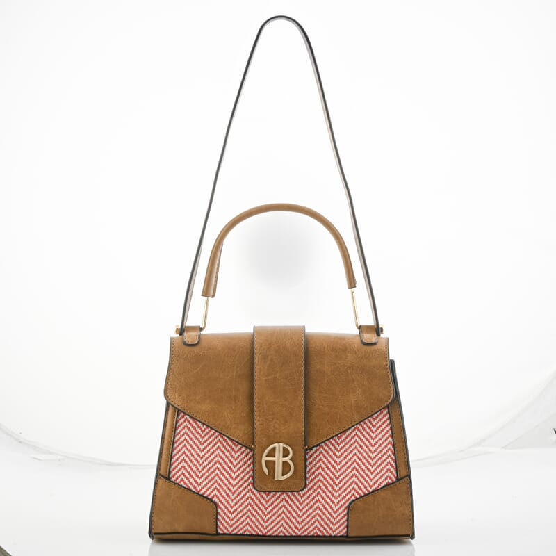 Alexis Bendel Pink Faux Leather Crossbody Bag