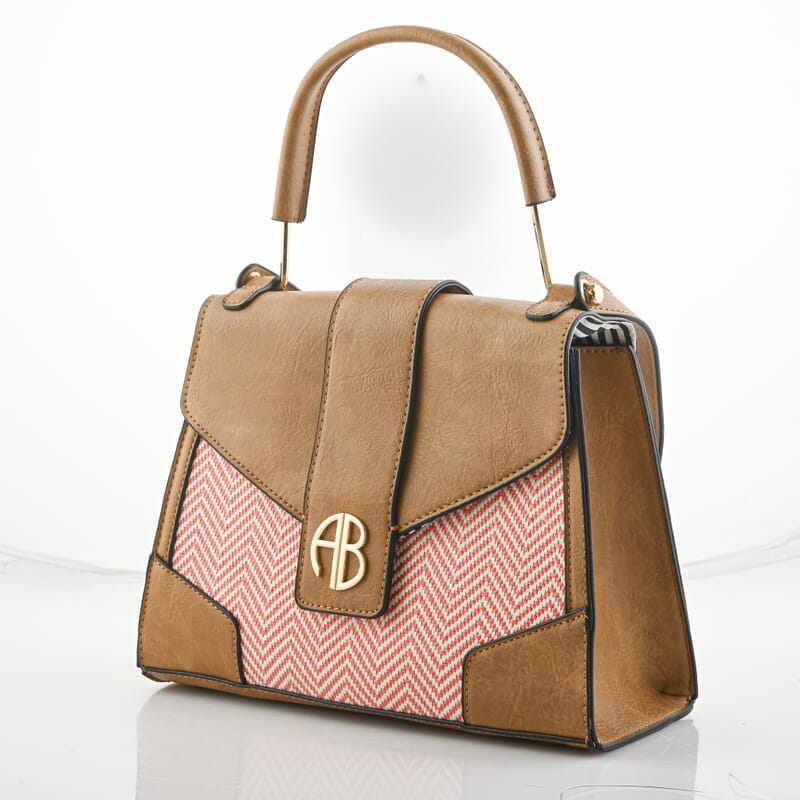 Alexis Bendel Pink Faux Leather Crossbody Bag