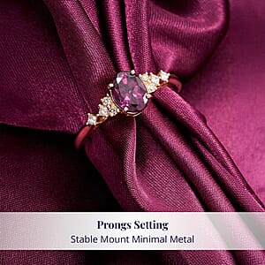 Luxoro AAA Radiant Ember Garnet and I2 Diamond 1.80 ctw Ring in 14K Yellow Gold (Size 9.0)