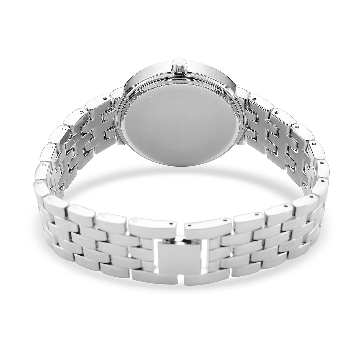 Genoa Austrian Crystal Japanese Movement Watch in Silvertone image number 5