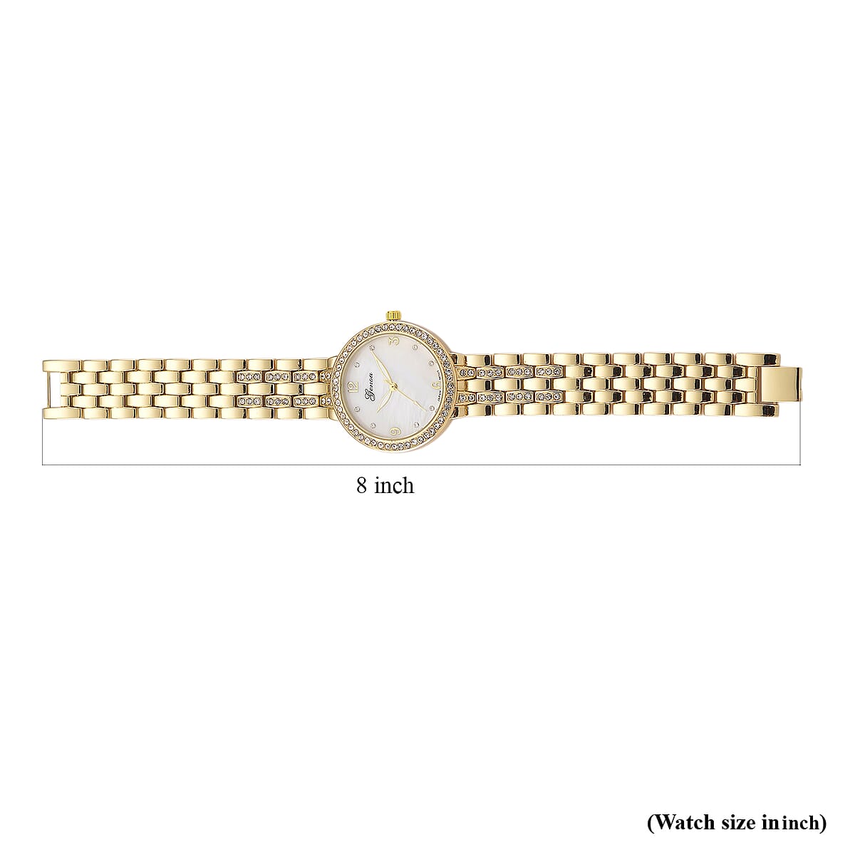 Genoa Austrian Crystal Japanese Movement Watch in Goldtone image number 7