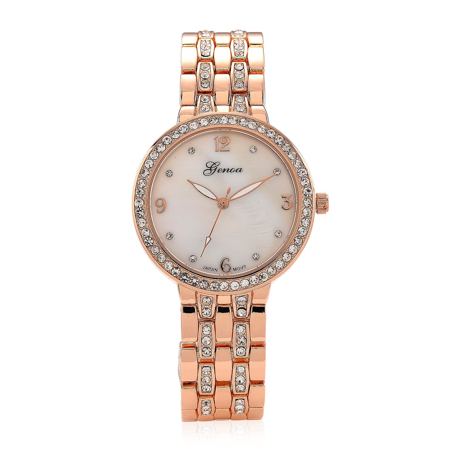 Buy Genoa Austrian Crystal Japanese Movement Watch in Rosetone at