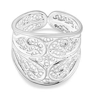 Artistry Tarakashi Collection Filigree Ring in Sterling Silver (Size 10.0) 5.50 Grams