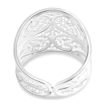 Artistry Tarakashi Collection Filigree Ring in Sterling Silver (Size 10.0) 5.50 Grams