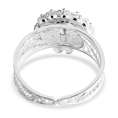 Artistry Tarakashi Collection Sterling Silver Floral Ring (Size 5.0) (4.10 g)