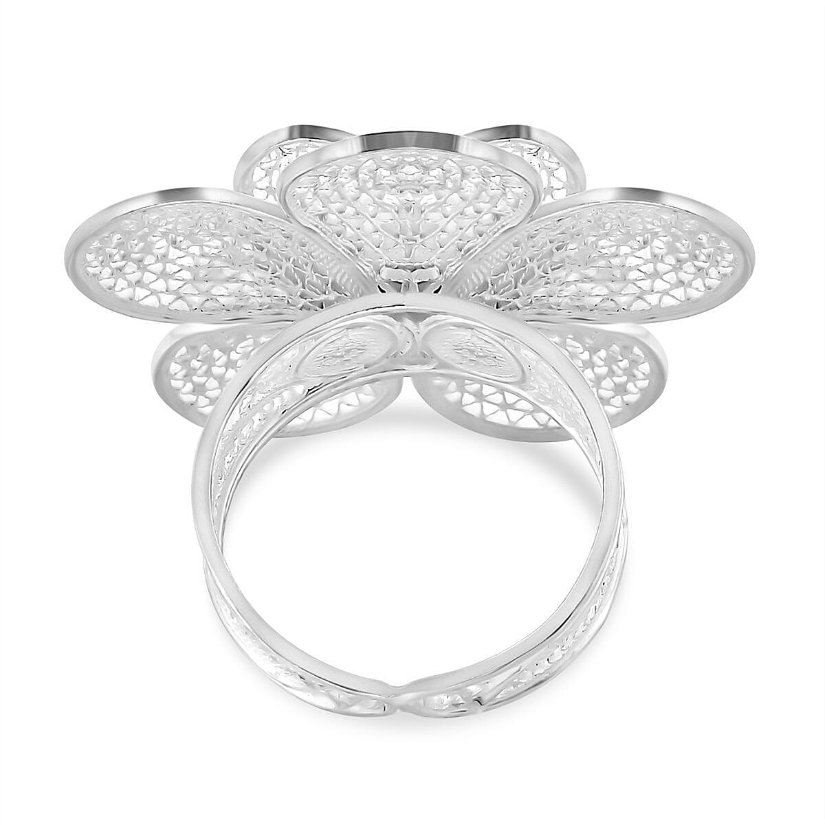 Artistry Tarakashi Collection Floral Ring in Sterling Silver (Size 10.0) 6.75 Grams image number 4
