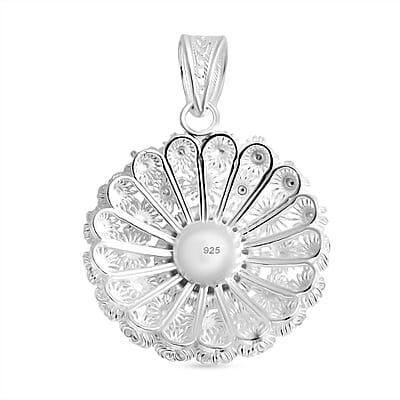 Artistry Tarakashi Collection Sterling Silver Floral Pendant without Chain (4.05 Grams)