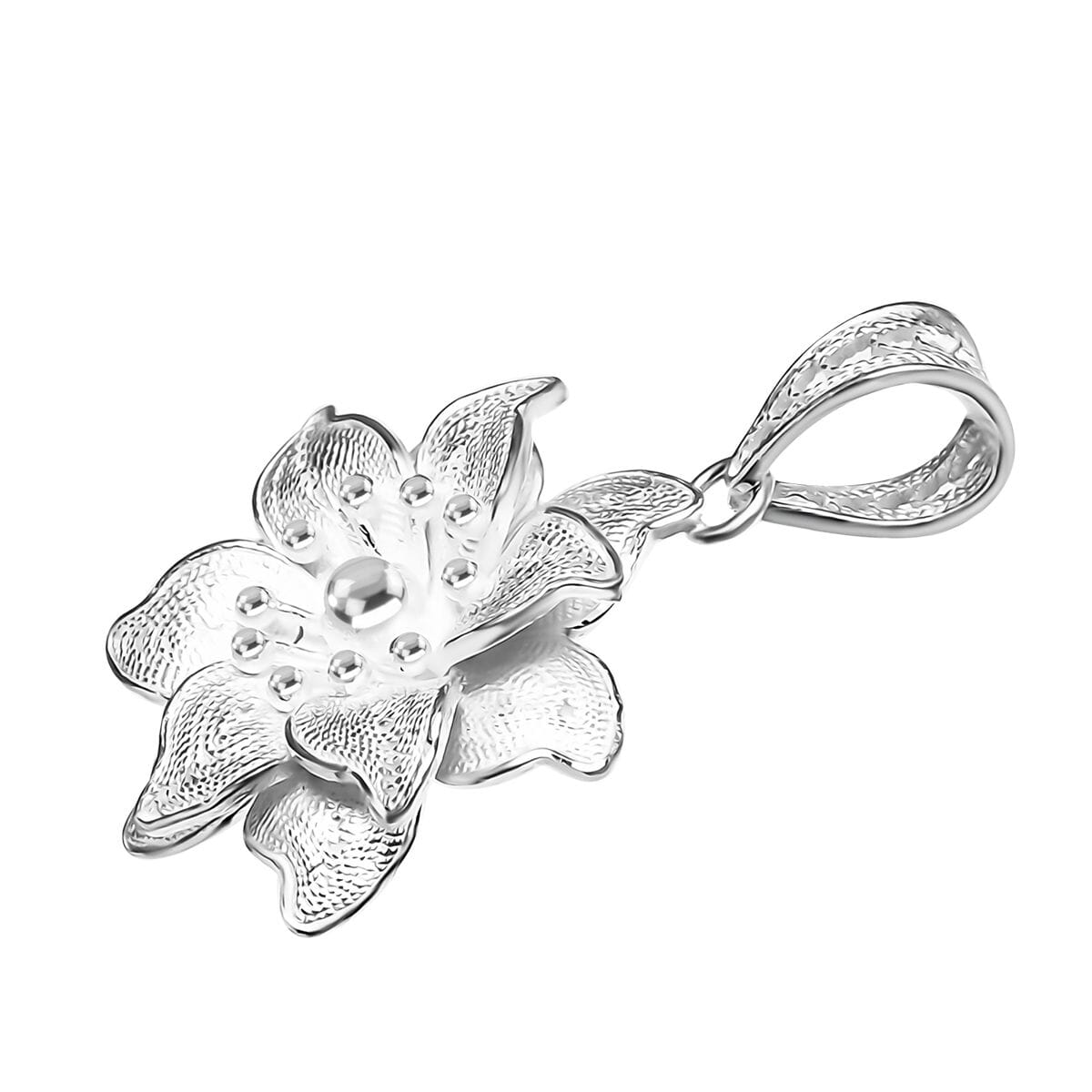 Artistry Tarakashi Collection Flower Pendant in Sterling Silver 3.40 Grams image number 3