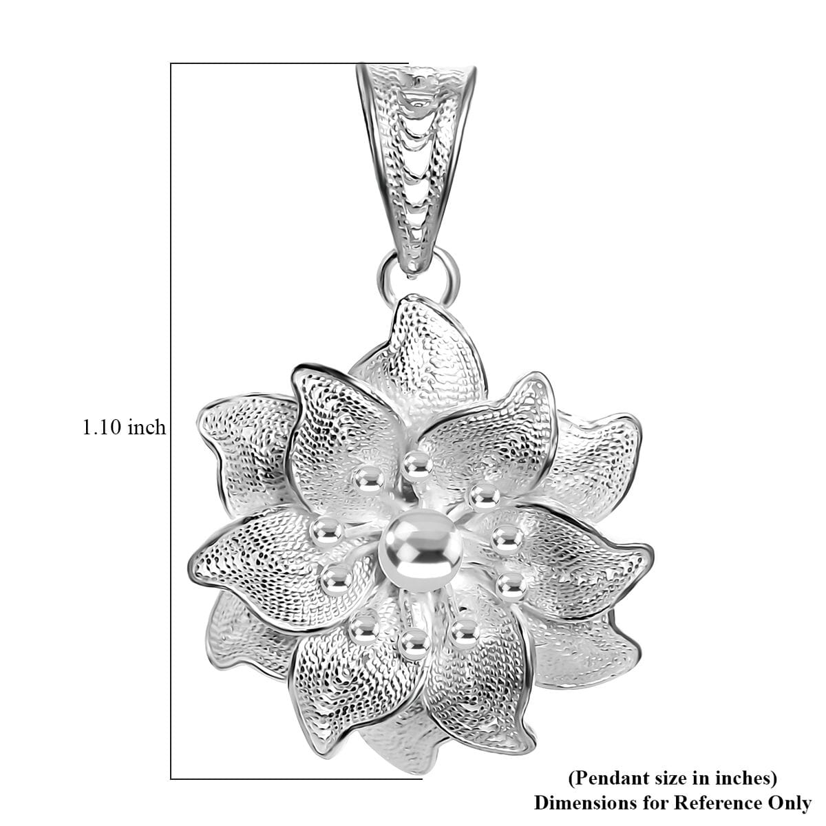 Artistry Tarakashi Collection Flower Pendant in Sterling Silver 3.40 Grams image number 5