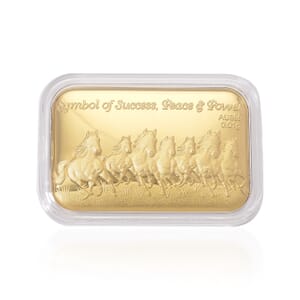 24K Golden Blessing - Seven Horses Emboss Sheet 31x45.5mm 10mg