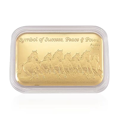 24K Golden Blessing - Seven Horses Emboss Sheet 31x45.5mm 10mg (Del. in 10-12 Days) - Product card gallery slide 1 (10178085323065)