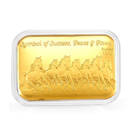 24K Golden Blessing - Seven Horses Emboss Sheet 31x45.5mm 10mg (Del. in 10-12 Days) - Product card gallery slide 1 (10178085323065)